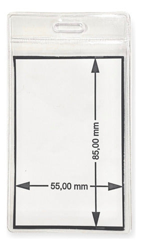 500 Bolsillo Porta Credencial Sobre De Pvc 60x90 Colgar 0