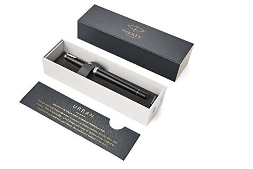 Pluma Estilográfica Parker Urban, Negro Silenciado Con Moldu 5