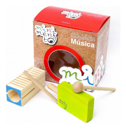 Minimento Kit Instrumentos Musicales Percusion Raspador Y Caja China 0