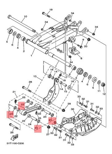 Yamaha Reten De Bieleta (c/uno) Orig. Raptor 350 - Panella 0