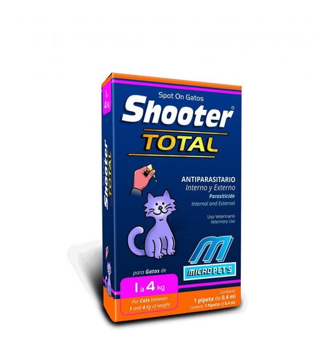 Shooter Total Pipeta Antipulgas Shooter Total Interna Externa Gatos 4a8kg 0