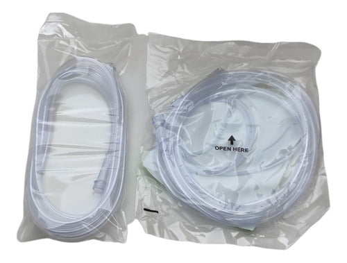 Adult Oxygen Nasal Cannula + 2m Extension + Blue Straight Connector 1