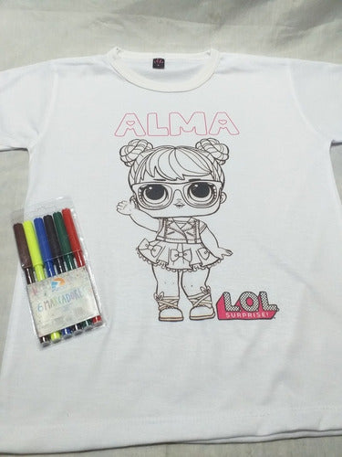 Remera Para Pintar Personalizada Como Quieras + 6 Fibras 1