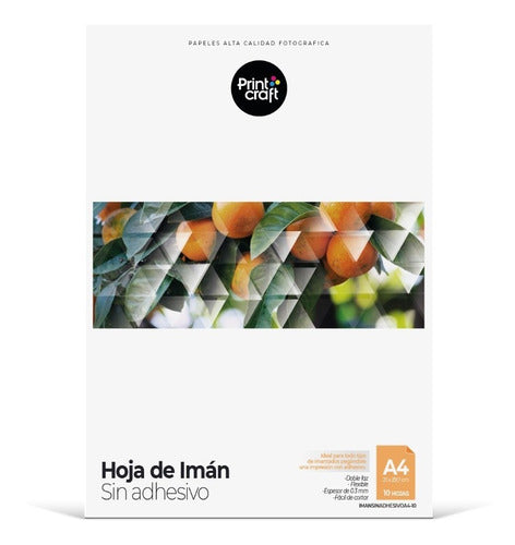 Print Craft Iman Sin Adhesivo A4 X 10 Hojas 21x29.7 Cm Sticker Imantado 0