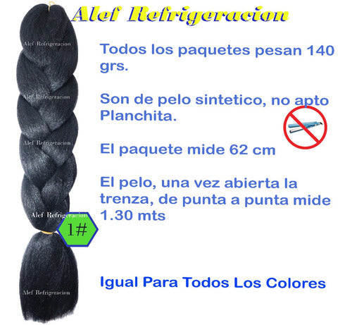 Extensiones Pelo Kanekalon Termico Jumbo Trenzas Africanas 3