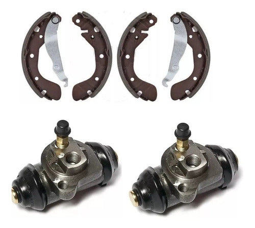 IMBASA 4 Brake Shoes / Linings - 2 Brake Cylinders for Chevrolet Corsa 0