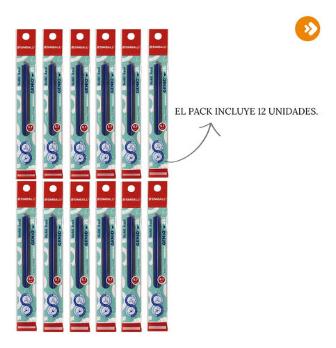 Repuesto Roller Borrable Escolar Genio 2g X12 2