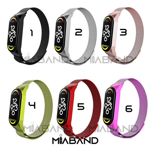 Miaband Combo of 2 Metal Bands for Xiaomi Mi Band 5 and Mi Band 6 1