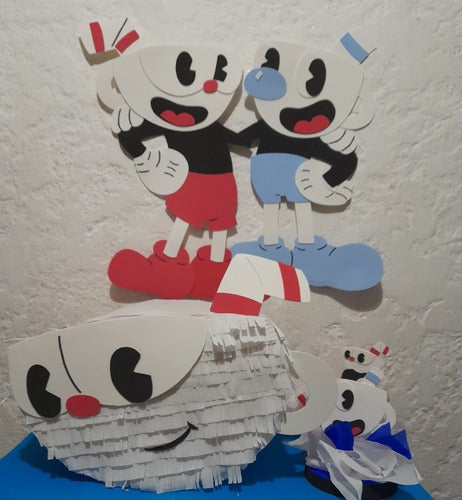 Piñata Cuphead Cotillon Cup Head Piñatas Tazas 2