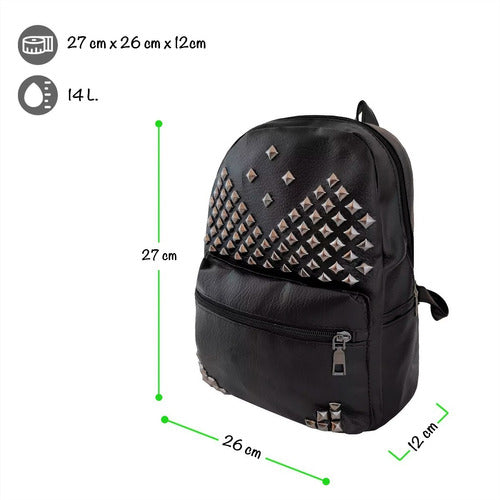 Iko Shop Eco Leather Backpack with Studs 1