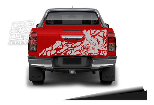 Decal Toyota Hilux 2016 - 2021 Motocross Gate Decoration 12