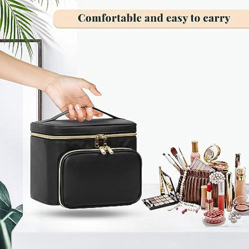 Makeup Bag Organizer, Travel Makeup Bags for Women, Black 5