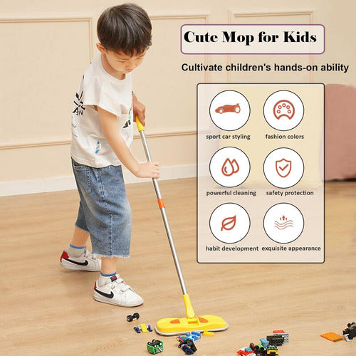 Bsmstone Mini Mop Toy for Kids, Blue, Small Size 1