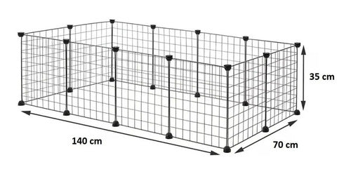 Foldable Metal Enclosure for Guinea Pigs, Rabbits, Hedgehogs - 12 Disassemblable Panels 1