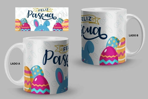 20 Plantillas Sublimacion Conejito De Pascua - Tazas 6