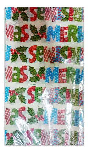 Genérica Papel Seda Barrilete Diseño Merry Navidad 0