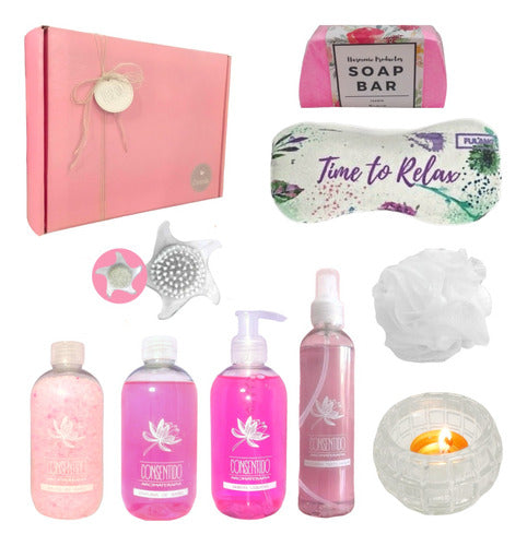 Zen Spa Roses Aroma Gift Box Set for Women - Enjoy a Moment of Relaxation and Bliss - Aroma Caja Regalo Mujer Zen Spa Rosas Set Kit N04 Disfrutalo