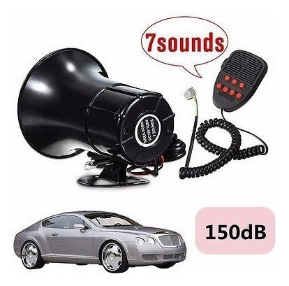 7 Sounds 100W Loud Warning Alarm Police F 2