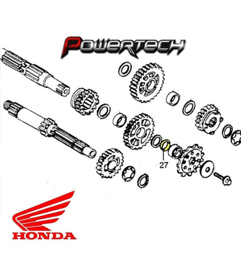 Reten Buje Piñon Original Honda Cr 250 / Crf 450 1