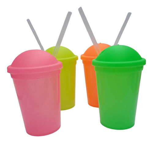 Fluorescent Milkshake Cups Set of 40 Units 0