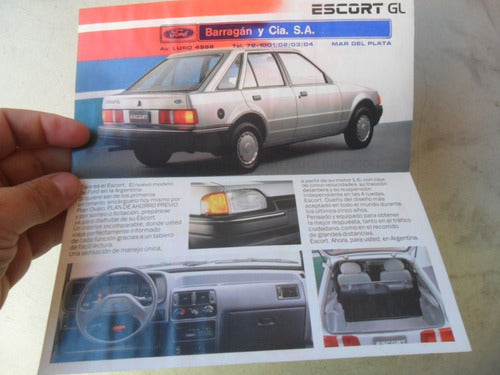 Folleto Ford Escort Antiguo No Manual Agencia Barragan 1