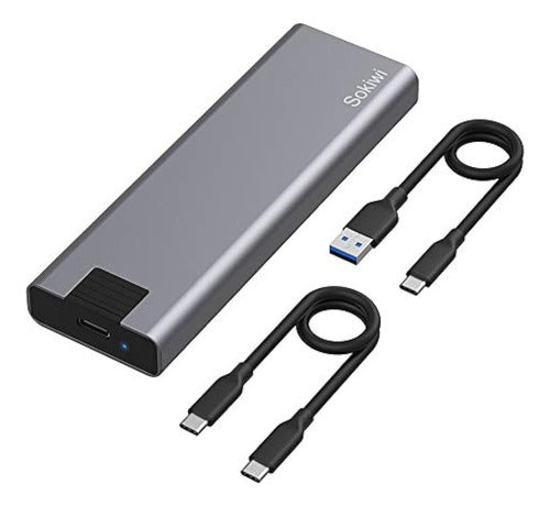 Sokiwi M.2 NVMe SATA SSD Adapter Enclosure Tool-Free 0