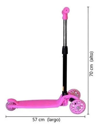 Generic 3-Wheel Foldable Scooter with LED Lights for Ages 2-5 6