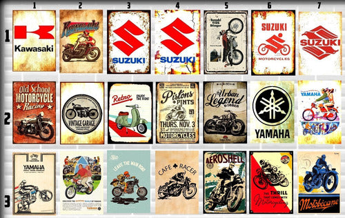 Athenas Vintage Metal Sign 20x15 Cm - Motorcycles 4