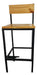 High Breakfast Bar Stool - Iron and Wood - Handcrafted by JDM 0