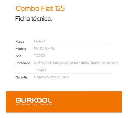 Combo Burletes De Puerta Y Baúl Fiat 125 + Regalo