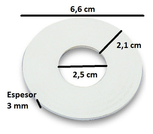 Arandela De Goma Para Brida De Tanque De 1/2 Pulgada Pack X5 1