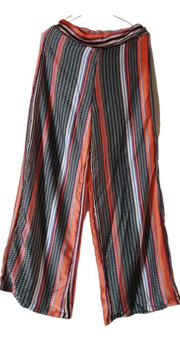 Printed Silk Palazzo Pants Sizes 2 and 4, Lined 0