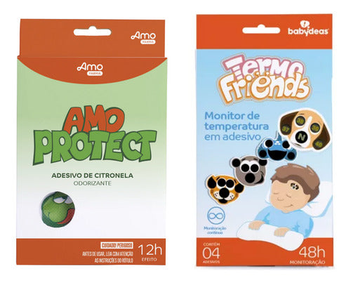 Kit 4 Sai Mosquito Repelente E 4 Termômetro Termo Friends 0