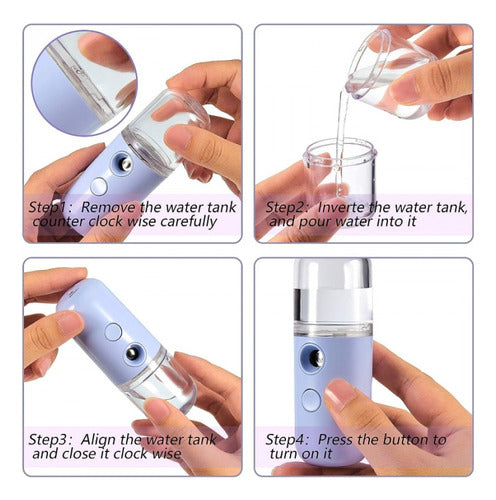 Nano Spray Humidificador Facial Usb Para Rostros Y Pestañas 2