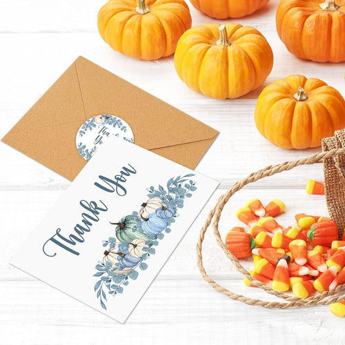 AnyDesign 36 Pack Thank You Cards with Pumpkin Design 2