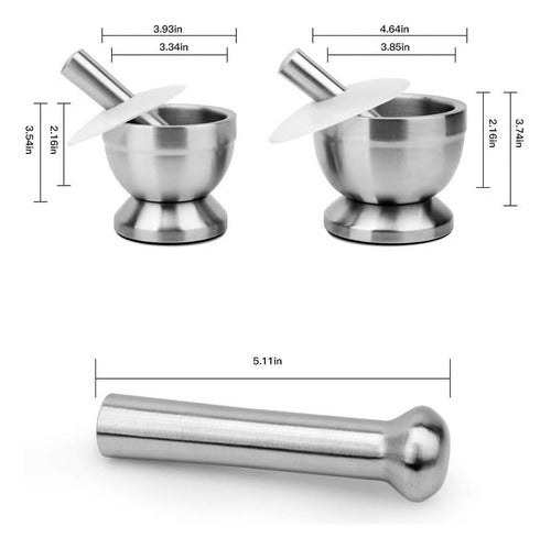 Don Alberto Stainless Steel Mortar and Pestle 5