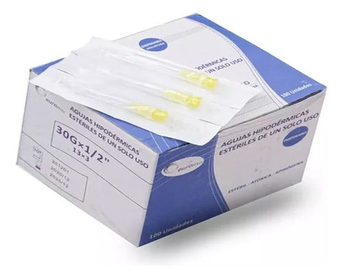 Euromix Disposable Hypodermic Needles 21g, 25g, 27g, and 30g x 100u 0