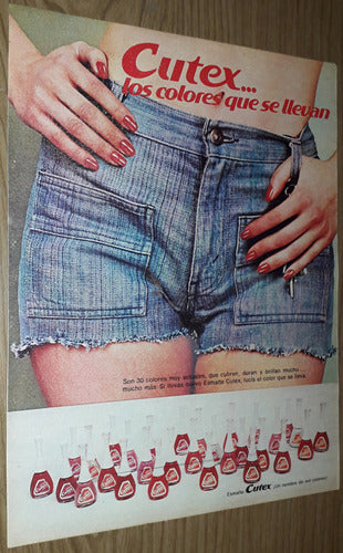 P175 Clipping Publicidad Esmalte De Uñas Cutex Año 1974 0