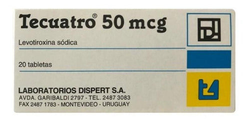 Tecuatro 50mcg X 20 Comprimidos - T4 Levotiroxina 0