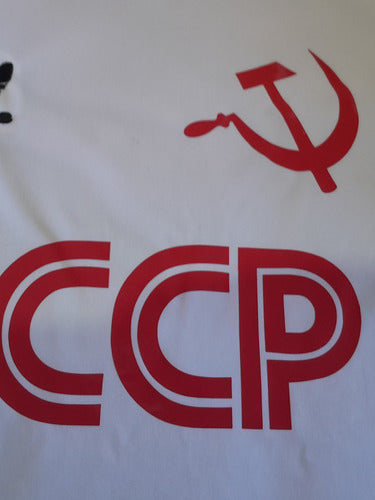 Vintage USSR Soviet Russian White Retro T-Shirt 3