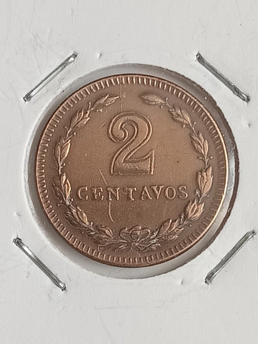 Argentina 1945. Moneda De 2 Centavos Cobre C/error De Giro!! 0