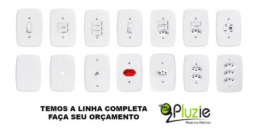 Interruptor Apagador Simples Branco C/ Placa 10 Unidades 4