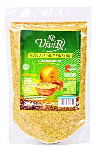 Kit Vivir Vegan Grated Cheese Kit Natural 200 Grs - 3 Units 1