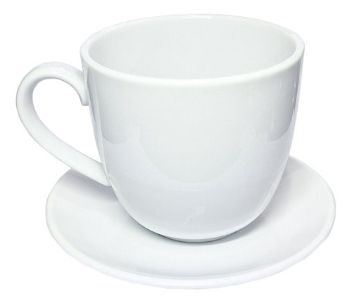 Tsuji Taza Mug 500ml + Plato Porcelana Linea 2100 X 2 Piezas 0