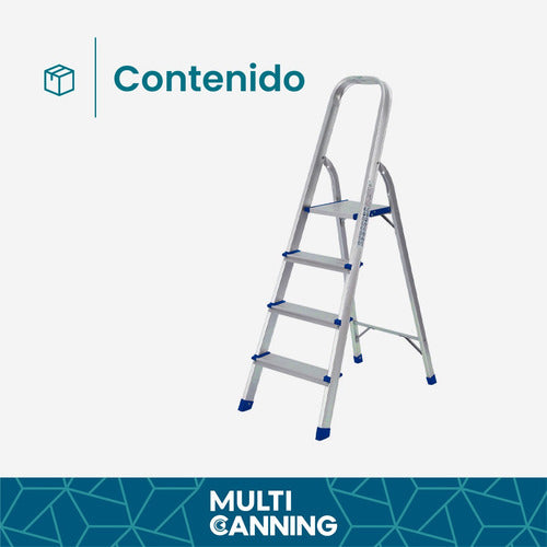 Raitot Escalera Tijera Aluminio Antideslizante Plegable Reforzada 7