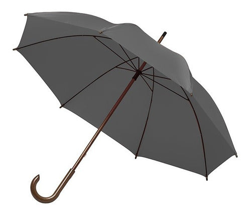 Tahg Curved Wooden Handle Umbrella (Optional Logo Printing) 2