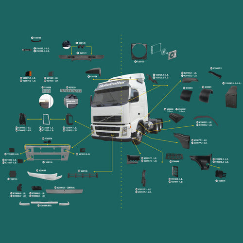 B & L Tapa Caja De Bateria P/ Volvo Fh (sin Agujero)imp.plast.inye 1