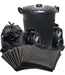 500 Black Heavy-Duty Residue Trash Bags 50x70 8