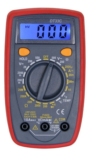 Pronext TS33C Digital Multimeter Tester with Temperature Measurement 0