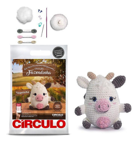 Kit Amigurumi - Coleção Fazendinha - Vaquinha - Círculo 0